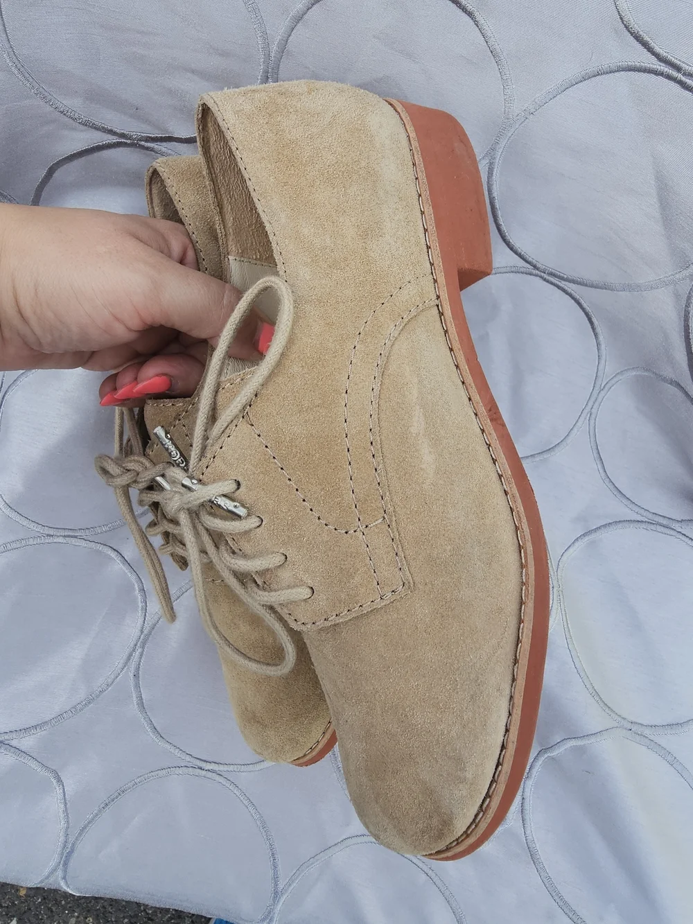 Michael Kors Beige Suede Chukka Lace-Up Boots Classic Lightweight Dirty Buck Ak